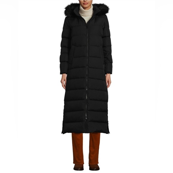 Lands’ End Women's Winter Maxi Long Down Coat With Hood - Picture 1 of 6